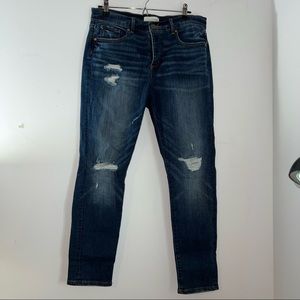 Loft modern skinny jeans with light distressing